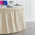 Creative Converting 10032 14' x 29in Ivory Plastic Table Skirt 500TS1429IV
